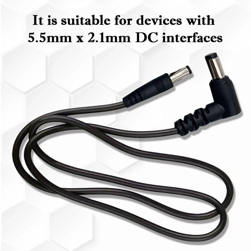 Godtone 8 Pack Guitar Pedal Power DC Cable 5.5 x 2.1mm Power Supply Cord- Male to Male - Image 2